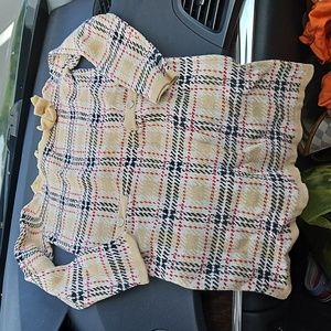 Hope & henry warm long sleeved dress plaid houndstooth preppy good condition 4